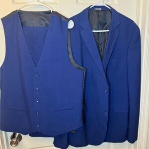 Caravelli blue formal men's suit